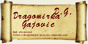Dragomirka Gajović vizit kartica